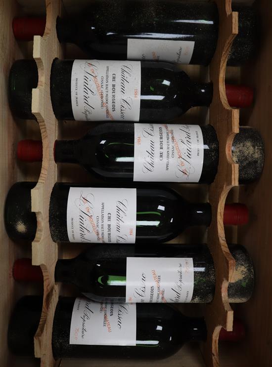 Six bottles of 1984 Chateau Cissac Cru Bourgeois